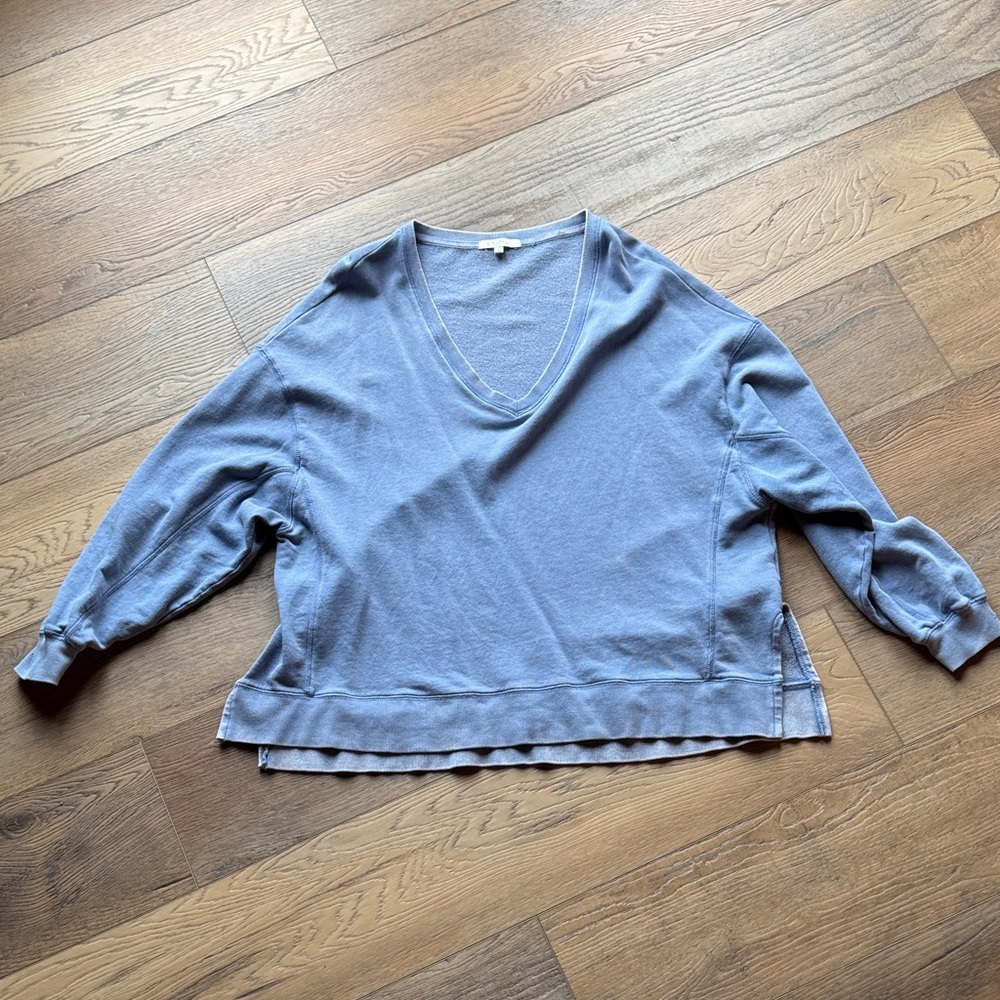 Z Supply Blue V-Neck Sweatshirt